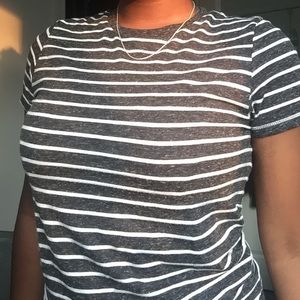dark grey striped tee